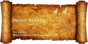 Agocs Attila névjegykártya